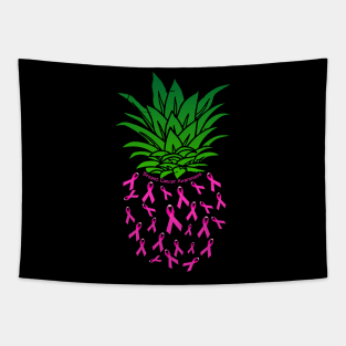 Pineapple Breast Cancer Awareness Tapestry