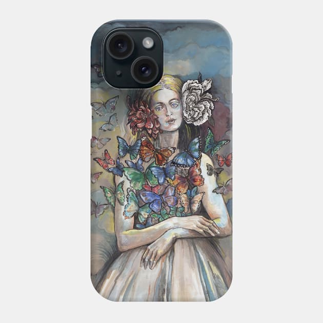 Butterfly Woman. Phone Case by FanitsaArt