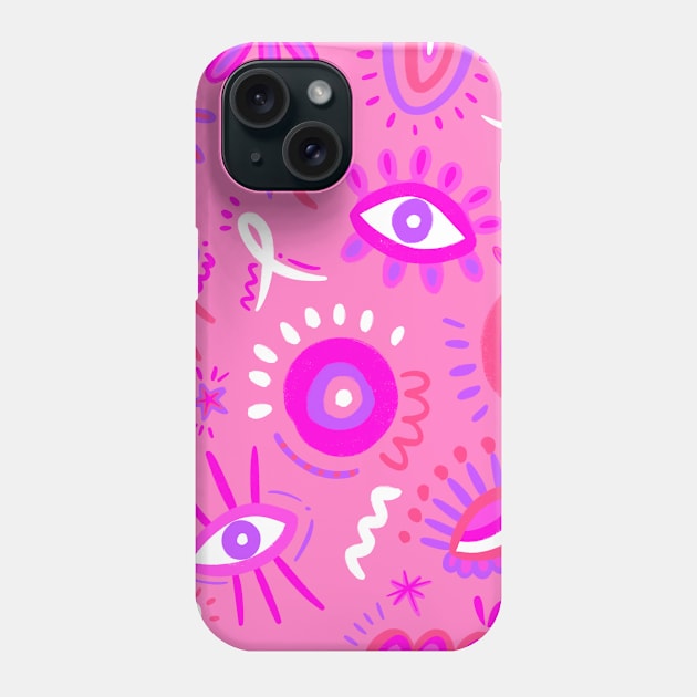 PINK EYES Phone Case by AS.PAINTINGS