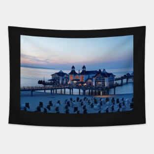 Pier, Sellin, Ruegen, Ruegen Island, Mecklenburg-Western Pomerania, Germany Tapestry