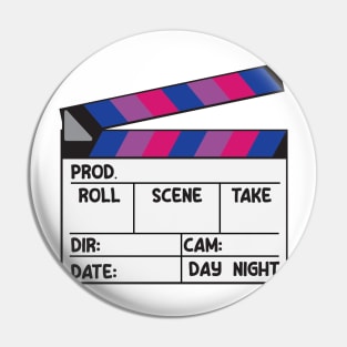 Film Slate - Bisexual Pride Pin