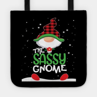 The sassy gnome Christmas family matching funny gift Tote