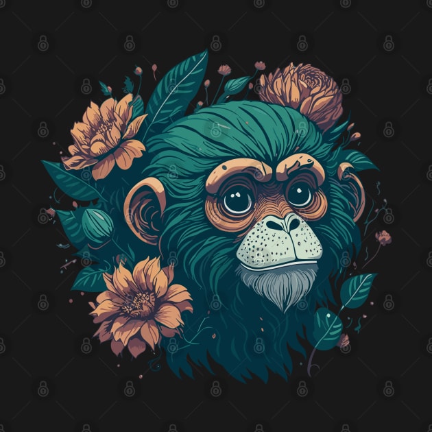 Monkey in Meditation by ArtisanEcho