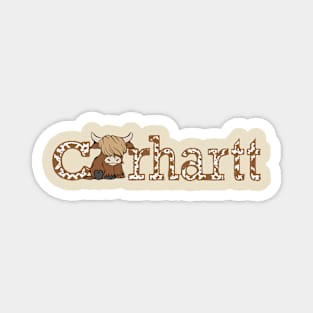 highland cow carhartt Magnet