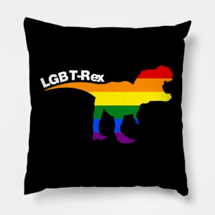 LGBT-Rex - Rainbow T-rex (Gay Pride) Pillow