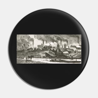 The Black Country, 19th century view of Oldbury, West Midlands, industrial revolution Pin