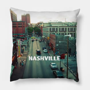 Cool sunset photography of Nashville Tennessee skyline sunset sky USA city break Pillow