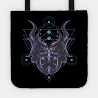 DEMON MASK SACRED GEOMETRY Tote