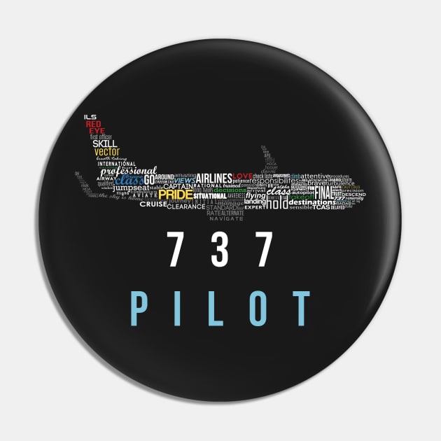 Boeing 737 Pilot Pin by AddictingDesigns