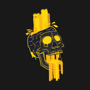 Gold Paint Skull T-Shirt