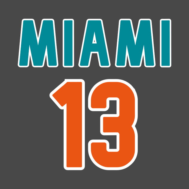 Miami Dolphins - Dan Marino 13 by Pretty Good Shirts