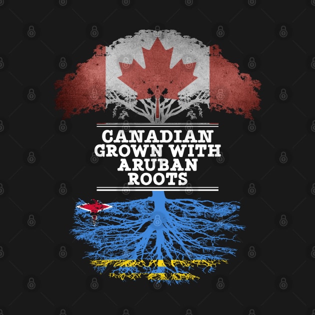 Canadian Grown With Aruban Roots - Gift for Aruban With Roots From Aruba by Country Flags