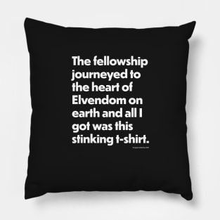 Heart of Elvendom on Earth (white text) Pillow