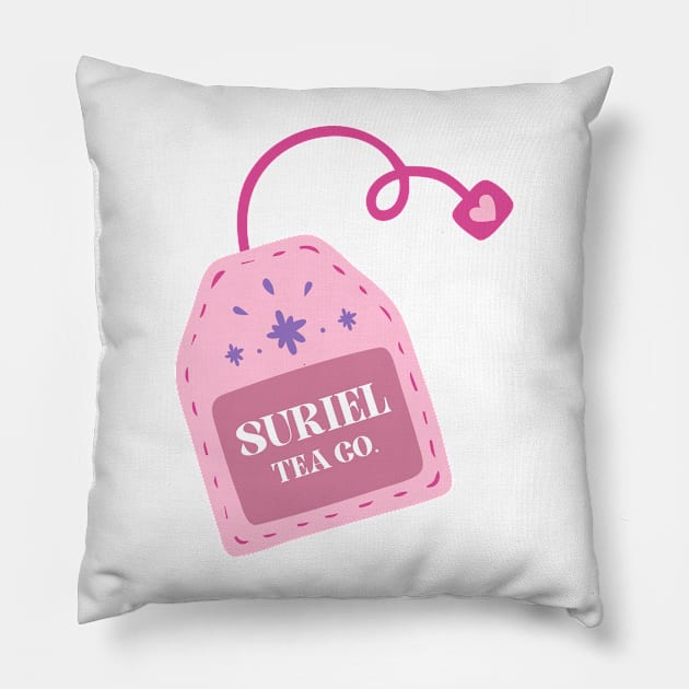 Suriel tea co. Pillow by medimidoodles