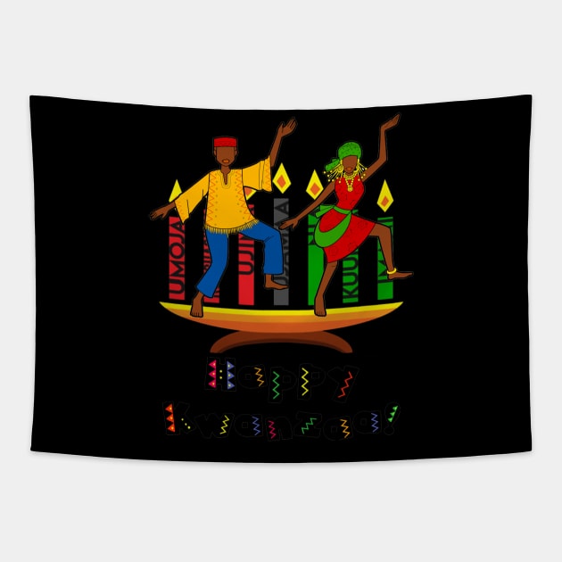 Kwanzaa African American Holiday Tapestry by Danielsmfbb