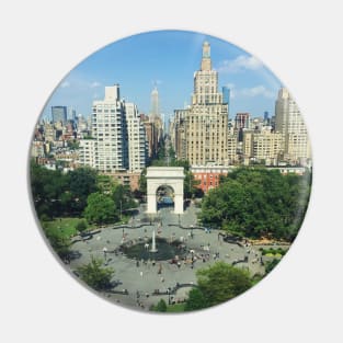 Washington Square Park Aerial Cityscape Pin