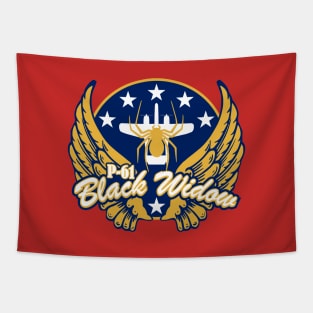 WW2 Air Force USAAF - P-61 Black Widow Tapestry