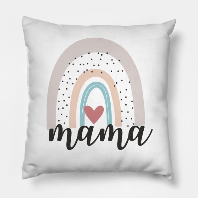 Pastel Rainbow Mama Pillow by Hello Sunshine