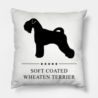 Soft Coated Wheaten Terrier Black Silhouette Pillow