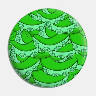 Green Tentacle Patterns Pin