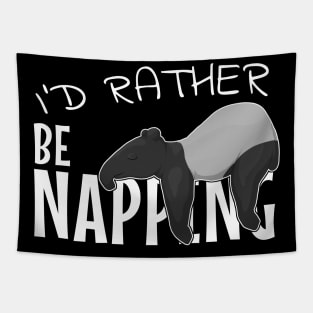 I'd Rather Be Napping Chilling Sleepy Tapir Tapestry