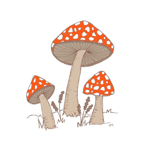 Trio of Mushrooms by LauraKatMax