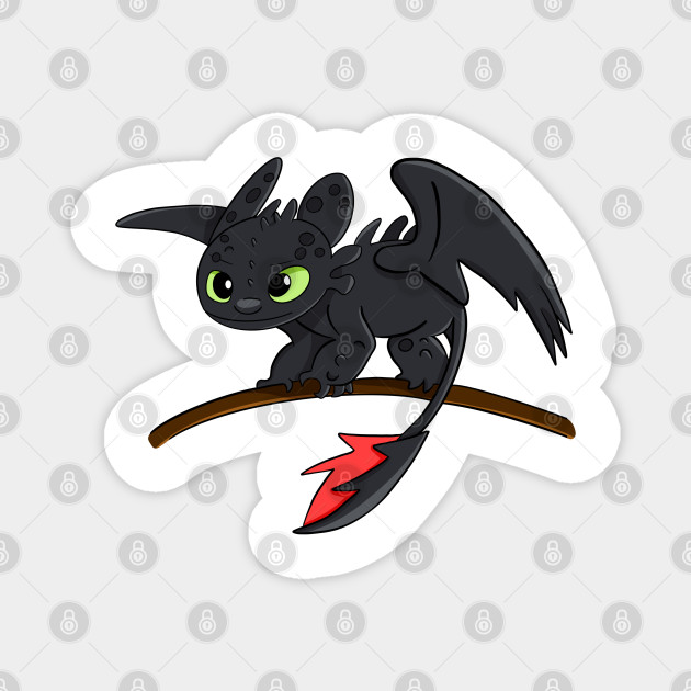 Cute Toothless Baby Dragon From Cartoon How To Train Your Dragon Toothless Aimant Teepublic Fr Dragons are cool and dragon cartoons are even cooler. cute toothless baby dragon from cartoon how to train your dragon