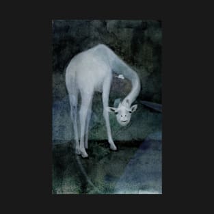 A Ghost-Like White Giraffe In A Desolate Zoo T-Shirt