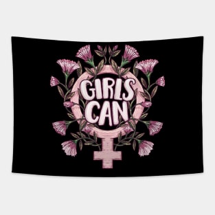 feminist sorority - girls can Tapestry