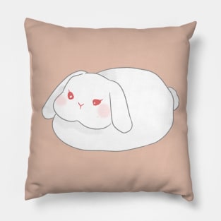 Loaf red eye white holland lop rabbit | Bunniesmee Pillow