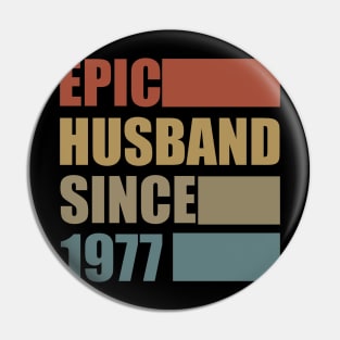 Vintage Epic Husband Since 1977 Pin