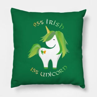 St Patrick's Day Unicorn Pillow