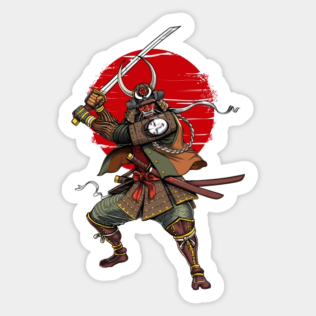 Demon Samurai Warrior - Samurai Demon - Sticker