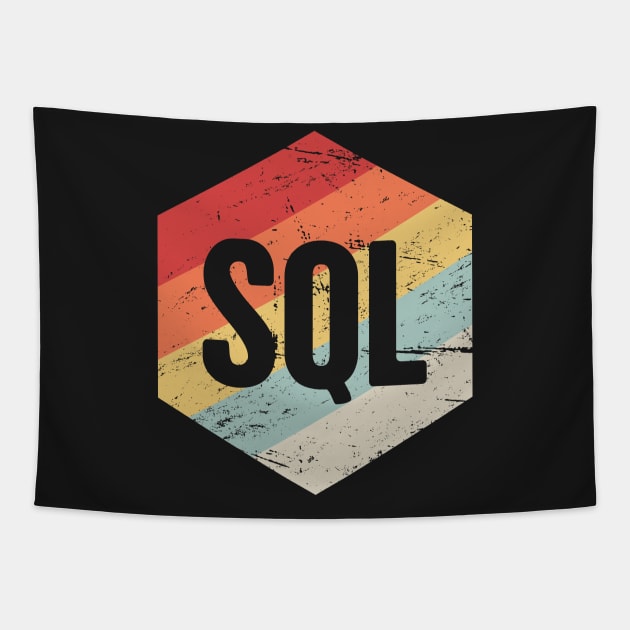 Retro SQL Programming Icon Tapestry by MeatMan