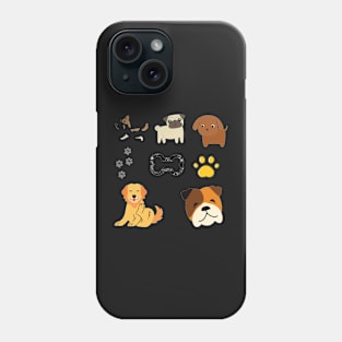 Dog 8 pk Stickers Collection Phone Case