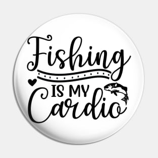 Wishing I Was Fishing - Less Talk More Fishing - Gift For Fishing Lovers, Fisherman - Black And White Simple Font Pin