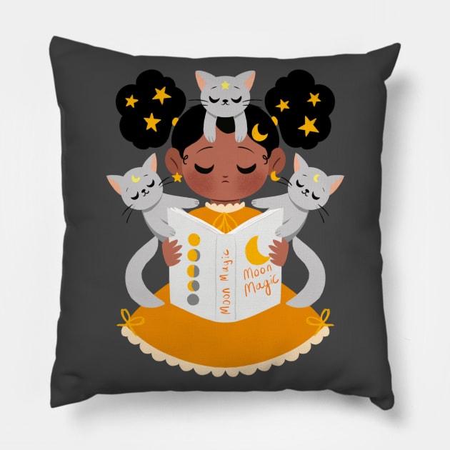 Moon Magic Pillow by Lobomaravilha