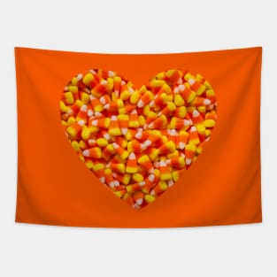 Candy Corn Heart Tapestry