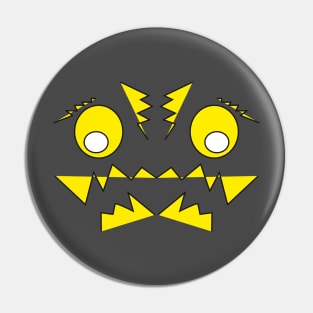 Mister confused funny face character Pin