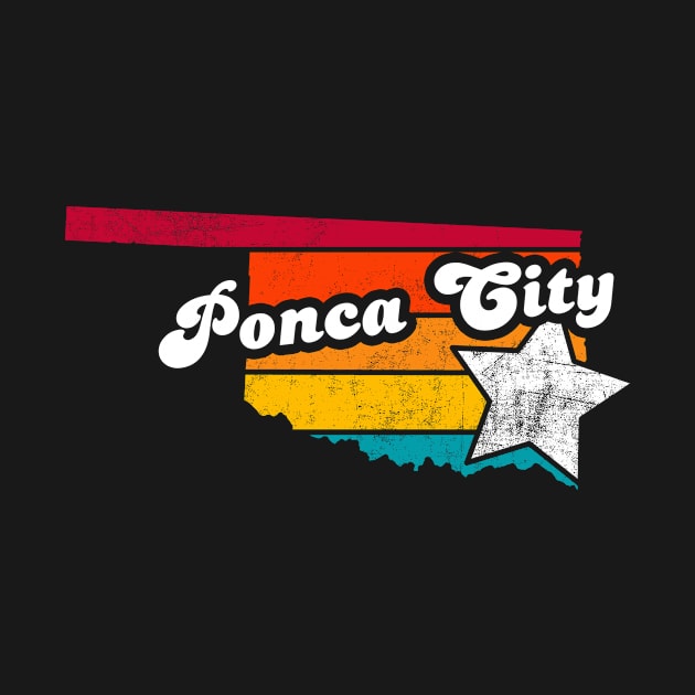 Ponca City Oklahoma Vintage Distressed Souvenir by NickDezArts