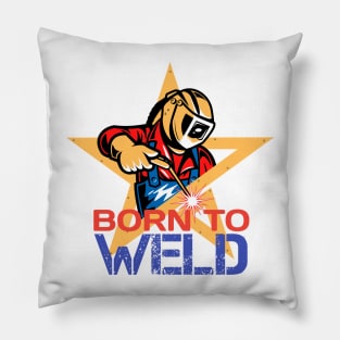 born to weld Pillow