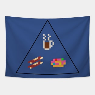 Coffee Bacon Donut Illuminati Tapestry