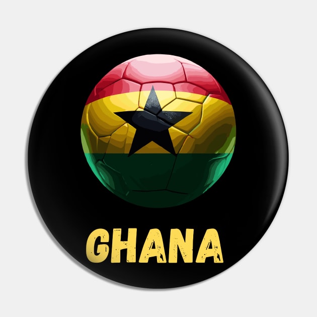 Ghana Flag Football Pin by Graceful Designs