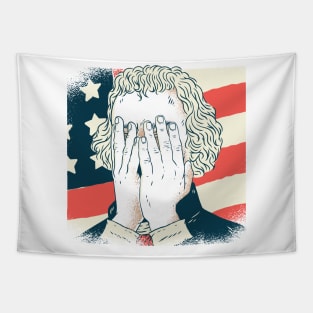 Thomas Jefferson Facepalm Tapestry