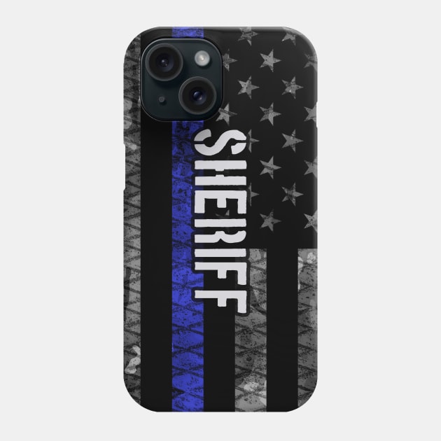 Distressed Sheriff Police Flag Phone Case by Jared S Davies