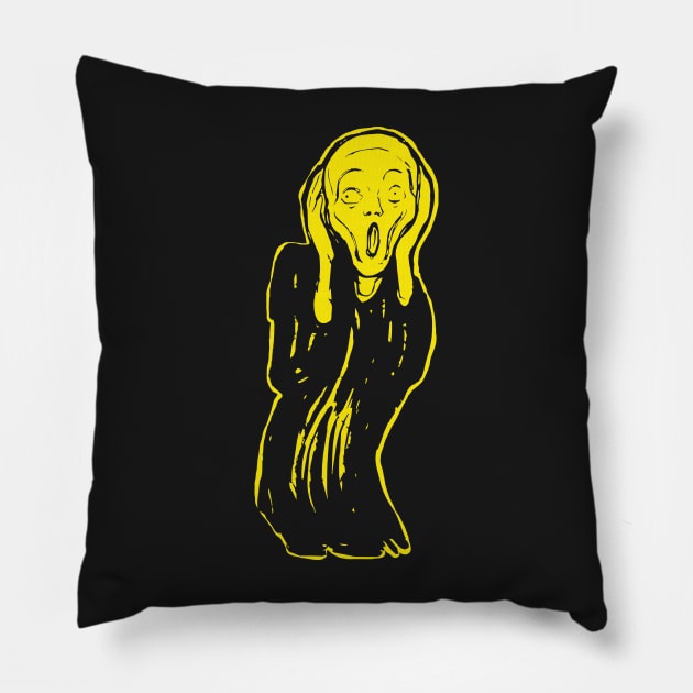 The Scream  minimalized Pillow by pelagio
