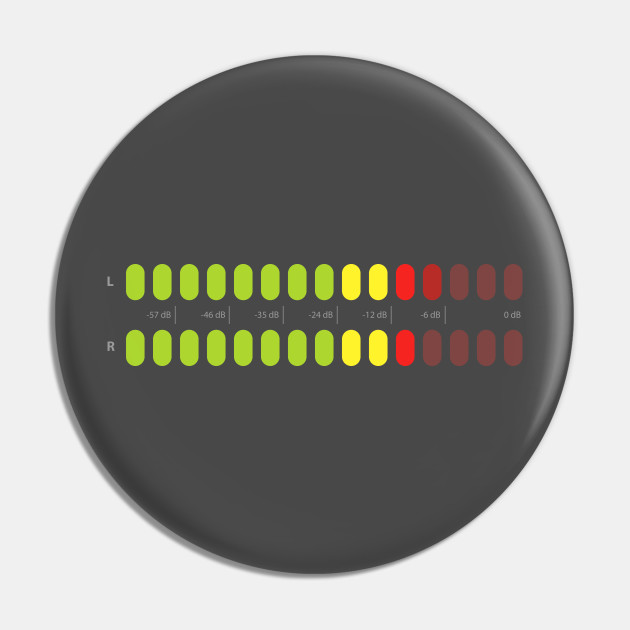 Audio meter Audio Meter - Pin | TeePublic