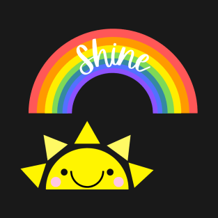 Shine Bright Rainbow, Sun T-Shirt