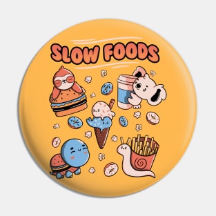 Slow Food Cute Animals Sloth Koala Turtle Snail Fries by Tobe Fonseca Pin