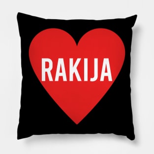 Love rakija - rakija in a heart Pillow